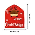 thumbnail image 3 of Lilixerw Christmas Chair Covers with Reindeer Print,Festival Stool Cover for Holiday Dining Decor,Soft Xmas Chair Cover,Easy to Clean,21.65x17.72Inch,Red, 3 of 6