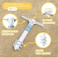 thumbnail image 4 of Beachr Beach Umbrella Sand Anchor, One Size Fits All, Safe Stand for Strong Winds, Screw 15 in White, 4 of 6