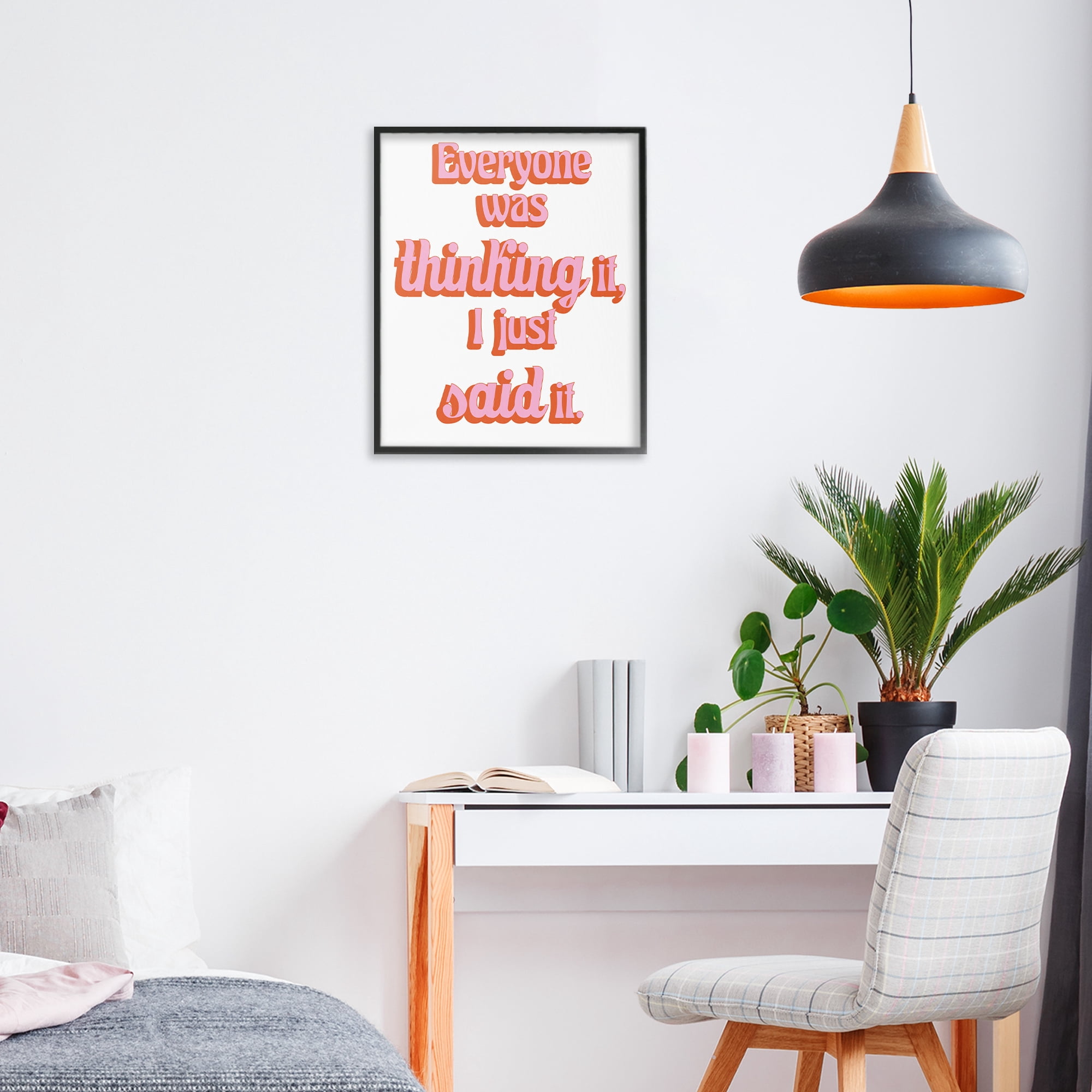 Stupell Industries Everyone Was Thinking It Black Framed Giclee Art, design by Elizabeth Medley