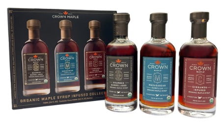 Crown Organic Infused Maple Syrup Variety Pack, 8.5 fl oz, 3‑count