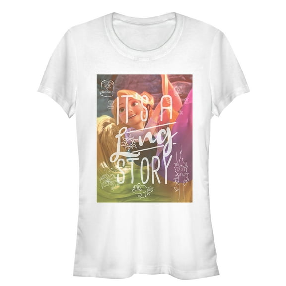 Junior's Tangled Story  Graphic Tee White Large
