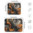 thumbnail image 3 of Black and Orange Dish Drying Mat Microfiber Kitchen Pad Large Counter Absorbent Dish Mats Drainer Rack 16"x18", 3 of 7