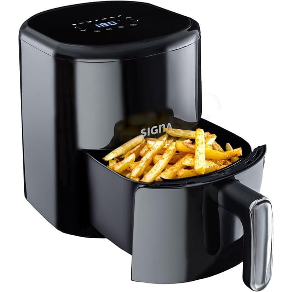 Freidora De Aire Electrica Air Fryer Horno Digital Multifunciona Temperatura Ajustable Antiadherente Temporizador Con Apagado Automático Ideal Para Hogar (5 Litros)