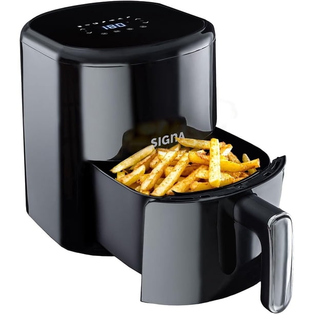 Freidora De Aire Electrica Air Fryer Horno Digital Multifunciona Temperatura Ajustable Antiadherente Temporizador Con Apagado Automático Ideal Para Hogar (5 Litros)