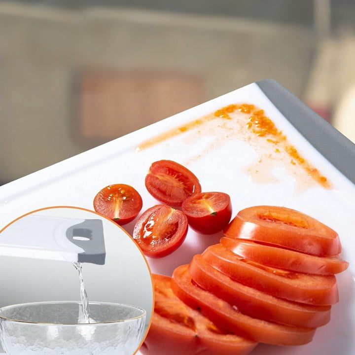 Mainstays 3-Piece Non-Slip Poly Cutting Boards, 50% Recycled PP, 16.9"x 11.8", 13.7" x 9.5", 11.4" x 7.9", White&Silver Color