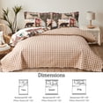thumbnail image 5 of Jessy Home Rustic Cabin Bear & Moose Quilt Set King Size, Lightweight Polyester Bedspread Coverlet with Plaid Patchwork Animal Print, 5 of 9