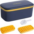 thumbnail image 1 of Double Layer Silicone Ice Cube Trays With Bucket Lid Scoop, Ice Storage Container Bin, 1 of 5