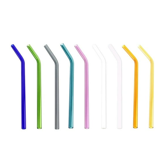 Ame Heat And High Temperature Resistant Glass Straw 8mm*18cm Elbow