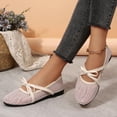 thumbnail image 4 of KIJBLAE Women's Plus Size Mesh Round Toe Bow Knot Flats, Solid Slip On Soft Sole Casual Flat Shoes Beige 42, 4 of 9