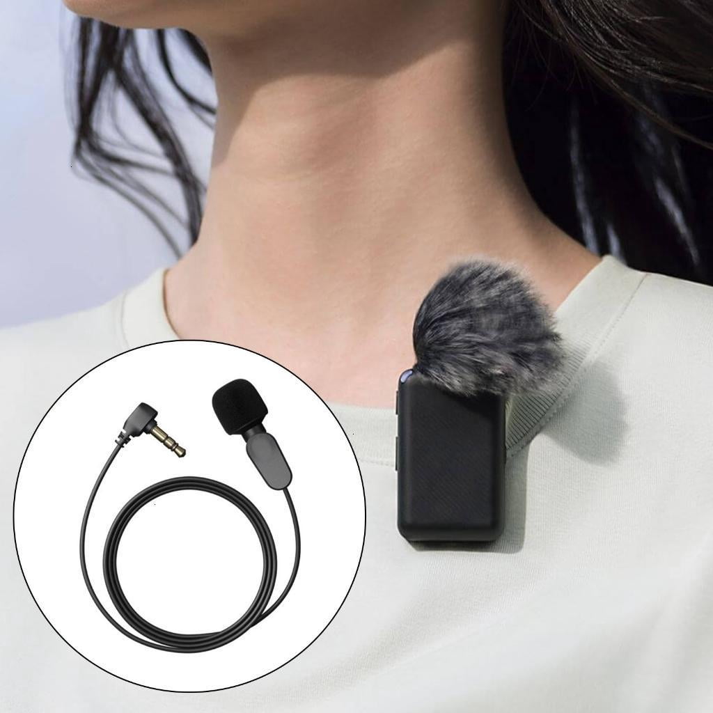 Lavalier Lapel Microphone for Mic/Mic 2 3.5mm Omnidirectional Mic for Vlog Interviews Streaming