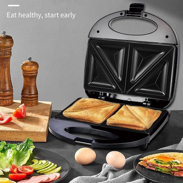 Tostadora para hornear pan, máquina de desayuno antiadherente para cocina doméstica (EE. UU.)