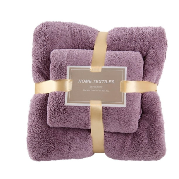 Set de Toallas de Baño Toalla de Baño de Algodón 2 en 1 Y Toalla de Cara Toalla Suave Set de 2 Piezas Toallas de Baño de Algodón
