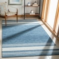 thumbnail image 2 of SAFAVIEH Metro Angela Striped Area Rug, Blue/Ivory, 6' x 6' Square, 2 of 8