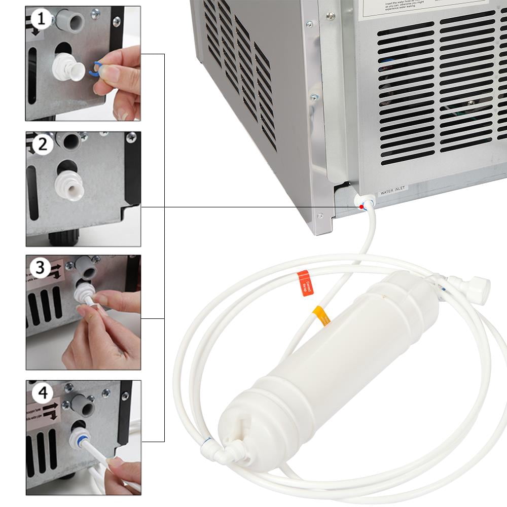 GoDecor 110lb Stainless Steel Commercial Ice Maker Machine