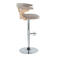 thumbnail image 5 of LumiSource Silver Gardenia Adjustable Barstool - Set of 2, 5 of 6
