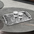 thumbnail image 6 of Esquirla Rectangular Serving Tray, Coffee Table Tray, Fruit Plate, Decorative Bathroom Vanity Organizer with Handles for Living Room And Gray L, 6 of 8