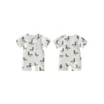 thumbnail image 2 of BemeyourBBs Newborn Baby Boy Mallard Duck Outfit Infant Baby Boys Summer Clothes Romper Shors Short Sleeve Duck Cattle Print Jumpsuit with Chest Pocket One Piece Playsuit, 2 of 9