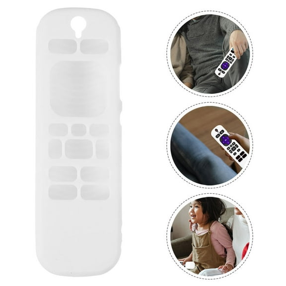 Pretyzoom Universal Remote Rubber Case Fingerprint Resistance White 1Pack