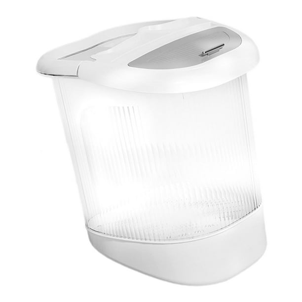 Masajeador de pies para remojo, ideal para lavarse los pies, pedicura y uso doméstico. Blanco con tapa