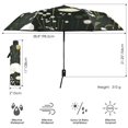 thumbnail image 3 of Artistic Flowers Pattern Folding Umbrella UV50+ Waterproof Sun Protection Auto Open Close Compact Fiberglass Frame, 3 of 8