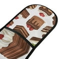 thumbnail image 4 of Yayeee Double Oven Mitt Kitchen Heat Resistant Baking 35" x7" Quilted Glove, White Sweet Cakes, 4 of 6