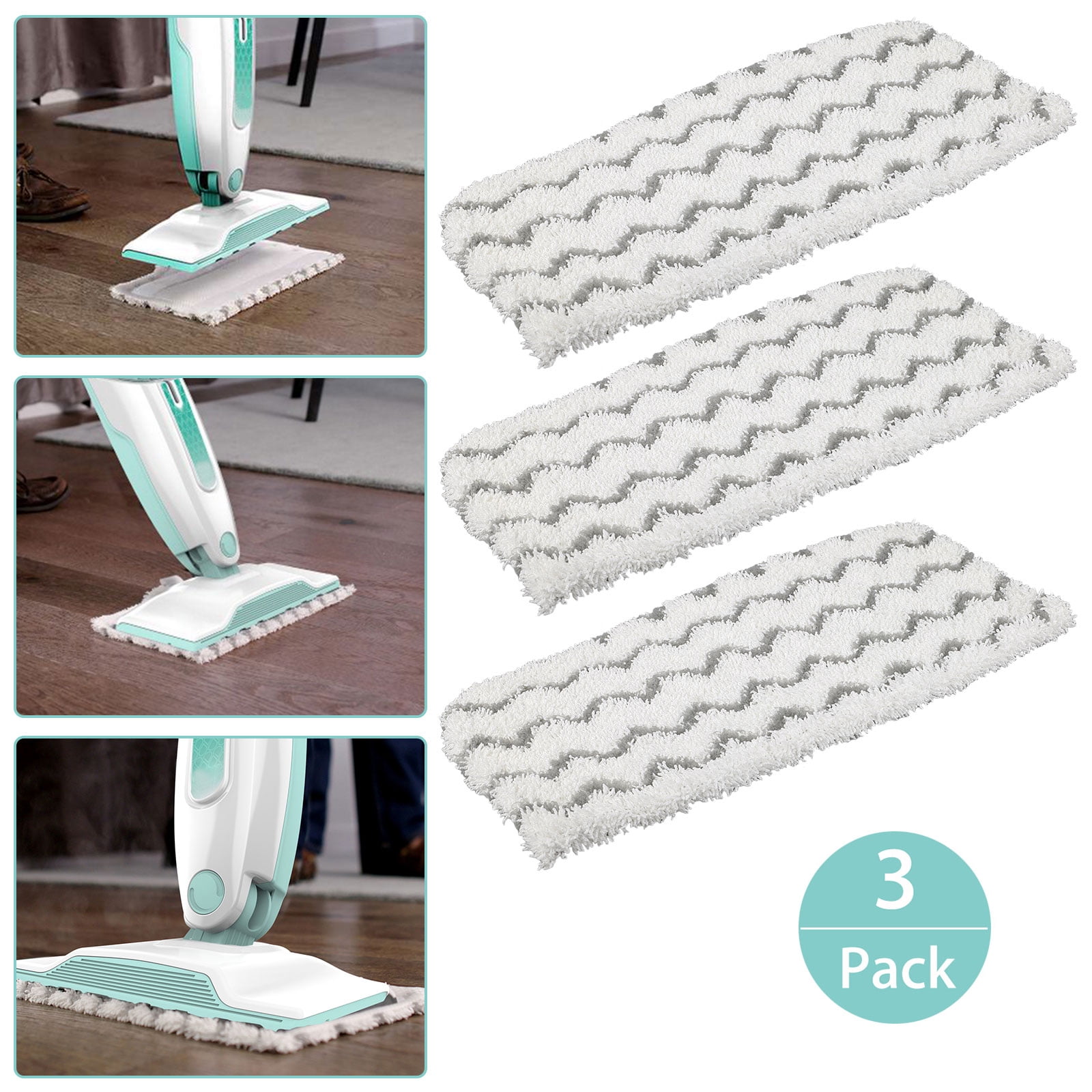 4pcs Steam Mop Pad Floor Cleaning Cloth for Shark S6001/S6002/S6003/S5003D 