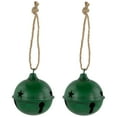 thumbnail image 4 of Antiqued Christmas Jingle Bells Ornaments - 3" - Green - Set of 2, 4 of 7