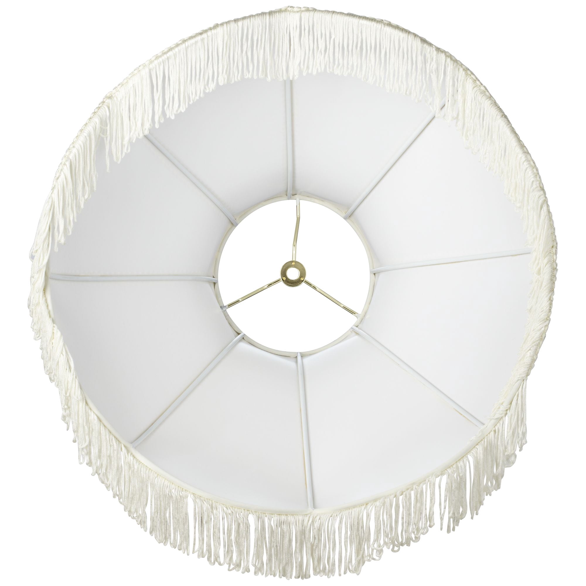Springcrest Set of 2 Scallop Dome Lamp Shades Cream Large 6" Top x 17" Bottom x 11" High Spider Replacement Harp and Finial Fitting