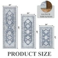thumbnail image 3 of Ileading Boho Kitchen Rug Sets 3 Piece Runner Bohemian Mats Non Skid Washable Kitchen Floor Mat Runner, 3 of 13