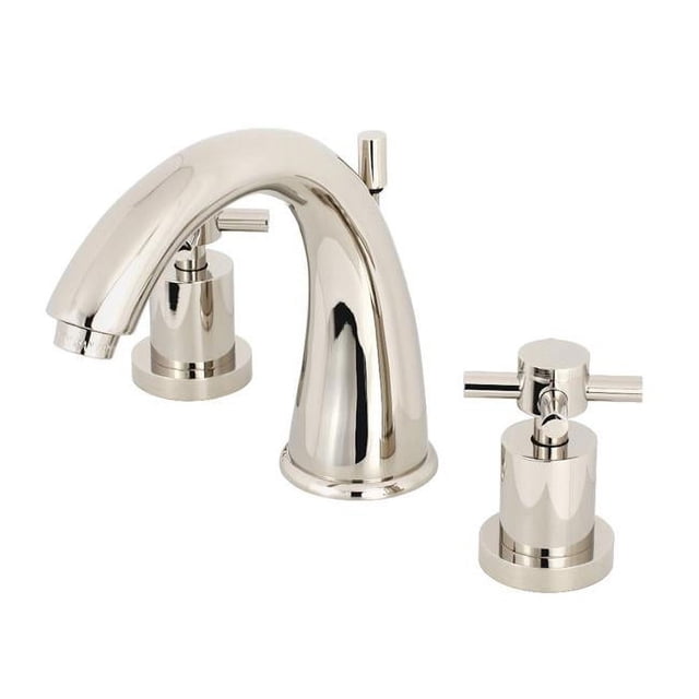 Kingston Brass KS2966DX Robinet de Lavabo à Large Diffusion 8 Po, Nickel Poli