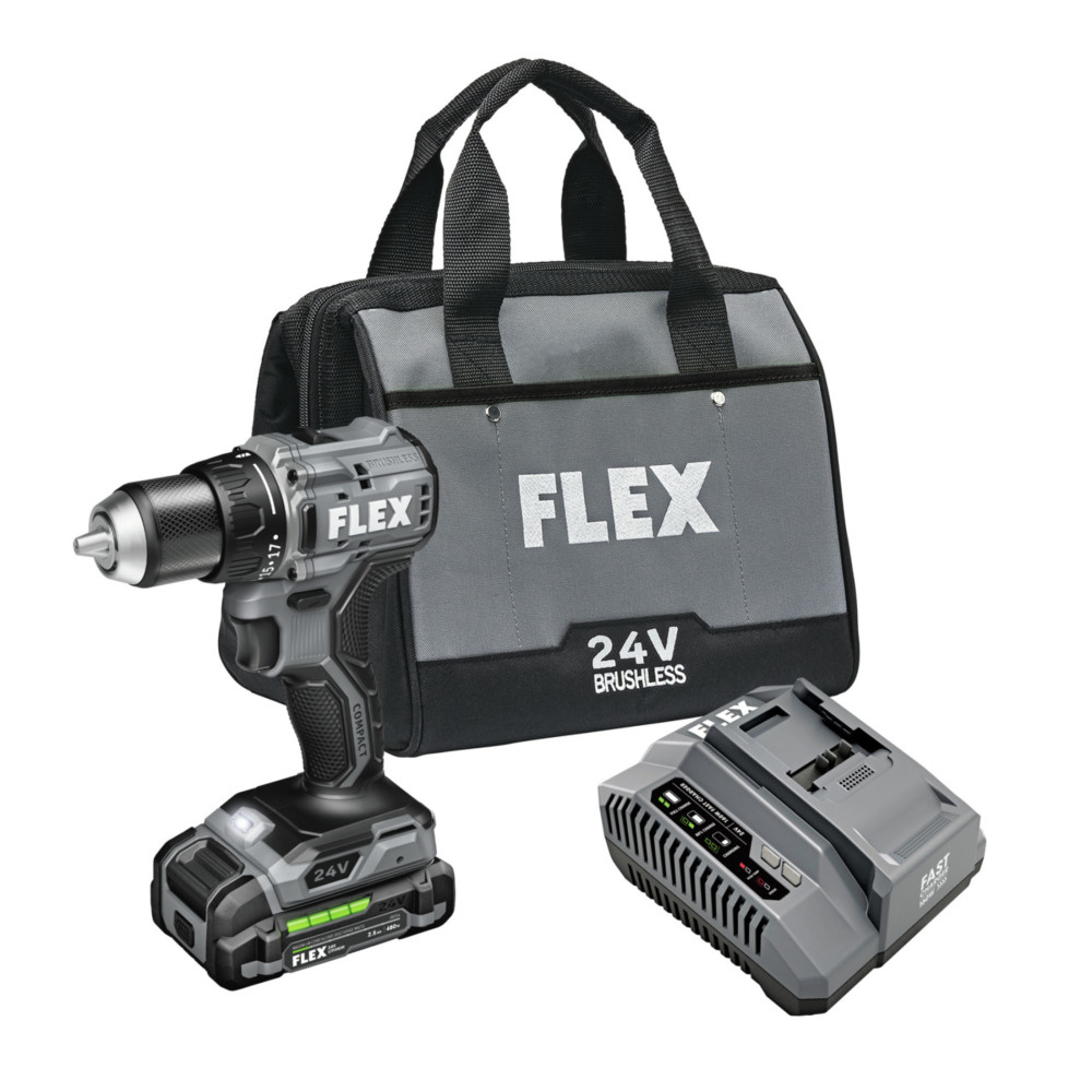 FLEX 24V Compact Drill Driver Kit with Battery and Charger