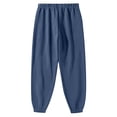 thumbnail image 3 of Mens Pants Solid Color Casual Ankle Drawstring Pants Full Length Pants Sweatpants for Men Dark Blue 3XL, 3 of 6