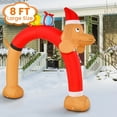 thumbnail image 2 of Gymax 8 FT Tall Jumbo Inflatable Christmas Arch Archway w/ Dachshund & Gift Boxes Decorations, 2 of 10