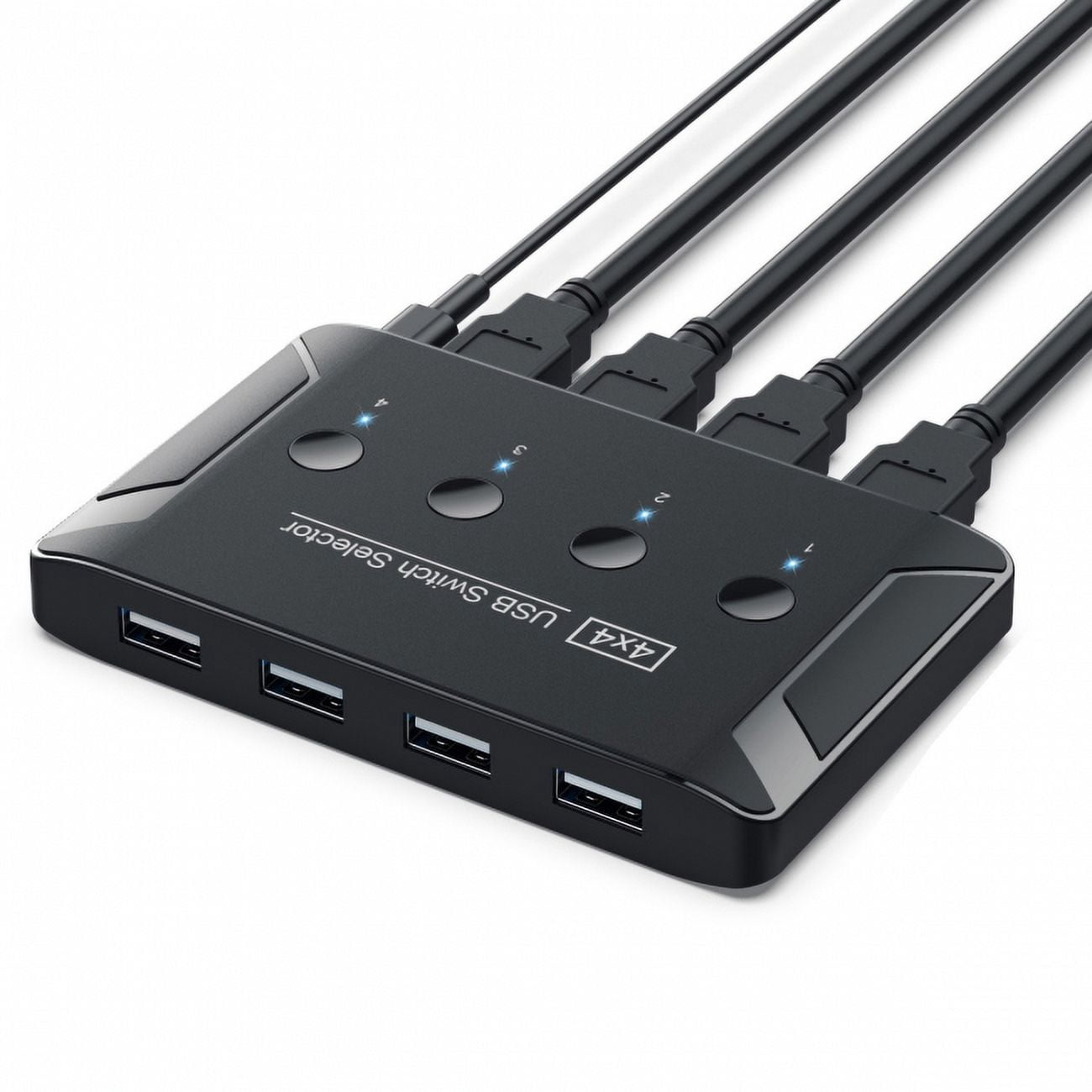 Chenyang CY KVM USB 2.0 Switch Selector 4 Port PCs Sharing 4 Devices for Keyboard Mouse Scanner Printer Convertor