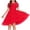 Red, variant on Edvintorg Girl's Dresses Fashion Tulle Puff Sleeve Casual Sundress Summer Crew Neck A Line Dress Size 5-16