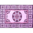thumbnail image 1 of Ahgly Company Indoor Rectangle Oriental Purple Modern Area Rugs, 6' x 9', 1 of 4