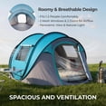 thumbnail image 4 of Ktaxon 4-Person Automatic Family Dome Camping Tent Easy Setup with Carrying Bag, Blue, 4 of 10