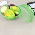 thumbnail image 4 of Fruit Basket with Lid Mesh, Apple Shaped Fruit Bowl Cover, Protective Holder Countertop Metal Wire Against Flies, Reusable Strainer for Gift Restaurant Kitchen Food Vegetable (Green/1 Pcs), 4 of 8