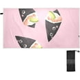 thumbnail image 2 of Coolnut Cute Japanese Sushi Beach Towel Quick Dry Absorbent Bath Towels Sandproof Lightweight Towel for Gym Yoga Sports Swimming - 31x71in Washcloth Gift, 2 of 7