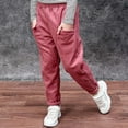 thumbnail image 6 of Coerni Toddler Boys Girls Fleece Lined Pants Fall Winter Casual Sweatpants Winter Corduroy Bottoms Trousers with Pocket, 6 of 8