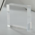 thumbnail image 4 of CiaoHER 2in Thickness Solid Acrylic Cube Display Block Clear Polished Pedestal Stand Riser Solid Base 2'' x 6" x 6", 1 Pack, 4 of 6