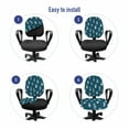 thumbnail image 4 of Cactus Office Chair Slipcover, Funny Succulents in Pots Desert Plantation, Protective Stretch Decorative Fabric Cover, Standard Size, Petrol Blue, by Ambesonne, 4 of 5