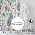 thumbnail image 4 of Grey and Blush Floral Shower Curtain,Green Plant Shower Curtains Sets for Bathroom,Modern Minimalist Art Bath Curtain,Waterproof Fabric with 12 Hooks 72x72 Inches, 4 of 6