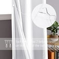 thumbnail image 3 of DWCN Blackout curtains for Bedroom with Tiebacks - Room Darkening Privacy Grommet Top Window Curtains for Living Room, 60 x 84 inch Length, Greyish White, Set of 2 Panels, 3 of 7