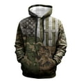 thumbnail image 2 of Momasggi Men's Big and Tall Hoodies with Pockets Vintage American Flag Print Pullover Tops Loose Casual Drawstring Long Sleeve Hooded Sweatshirts Patriotic Hoodie Army Green 5XL, 2 of 3