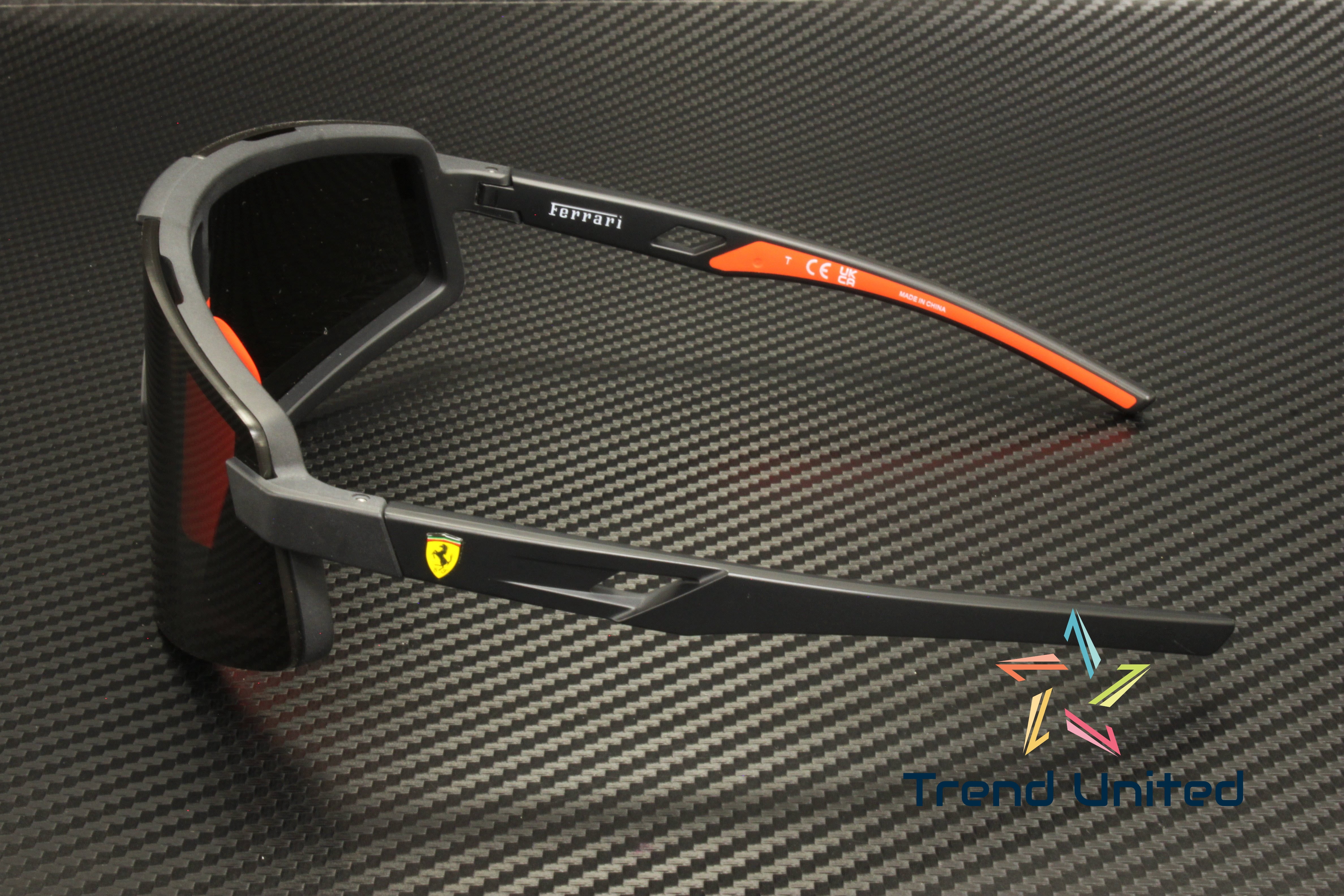 FERRARI SCUDERIA FZ6009U 504 87 Matte Black Grey 47 mm Men's Sunglasses
