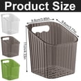 thumbnail image 3 of 1 Pc Storage Organizer Bins Wall Mounted Shower Caddy, Bathroom shelves Stackable Clear Plastic Toothbrush Holder Adhesive Hanging Bin for Bathroom, Kitchen, Cabinet, 3.85x3.77x4.33 Inch, Gray, 3 of 9