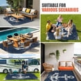 thumbnail image 4 of Navy Blue Anchor Outdoor Rug for Patio/Deck/Porch, Non-Slip Large Area Rug 5 x 8 Ft, Nautical Coastal Summer Vintage Ocean Indoor Outdoor Rugs Washable Area Rugs, Reversible Camping Rug Carpet Runner, 4 of 8