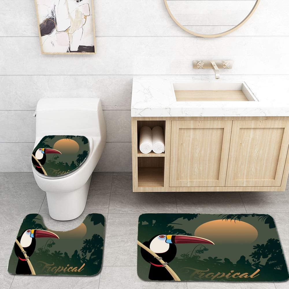 Gohao Tropical Toucan 3 Piece Bathroom Rugs Set Bath Rug Contour Mat And Toilet Lid Cover Walmartcom Walmartcom Gohao Tropical Toucan 3 Piece Bathroom Rugs Set Bath Rug Contour Mat And Toilet Lid Cover Walmartcom Walmartcom