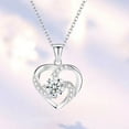 thumbnail image 1 of LSLJS Ladies Eternal Crystal Clavicle Heart Pendant Necklace, Gifts for Mom Wife Girlfriend Her on Anniversary Mothers Day Valentines Day Christmas Birthday Gifts for Women, 1 of 9